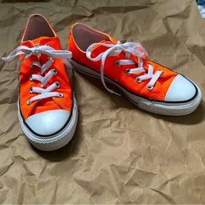 CONVERSE Neon Orange Low Top Sneakers